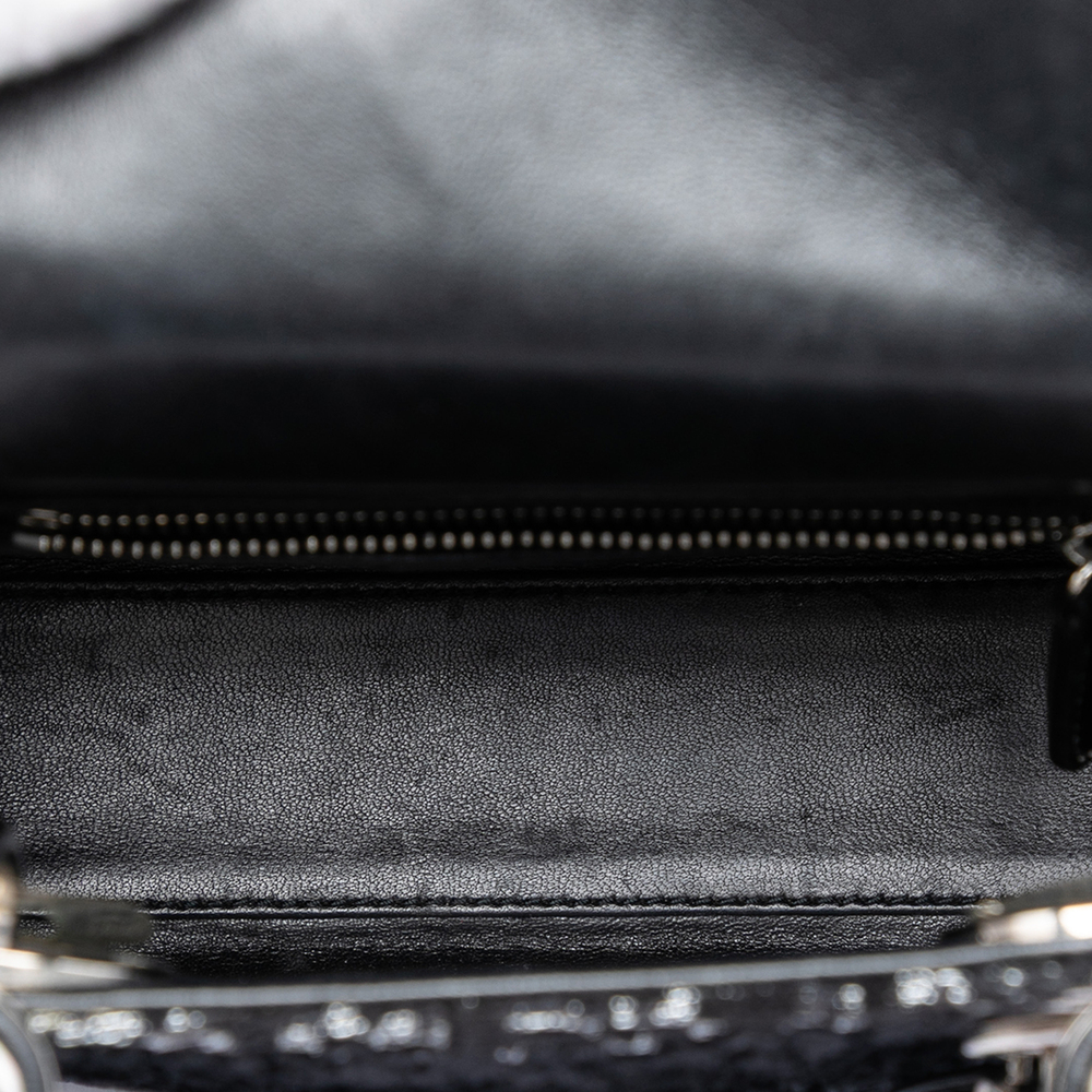 Pre-Loved Dior Mini Fabric Lame Lady Dior - Picture 4 of 7